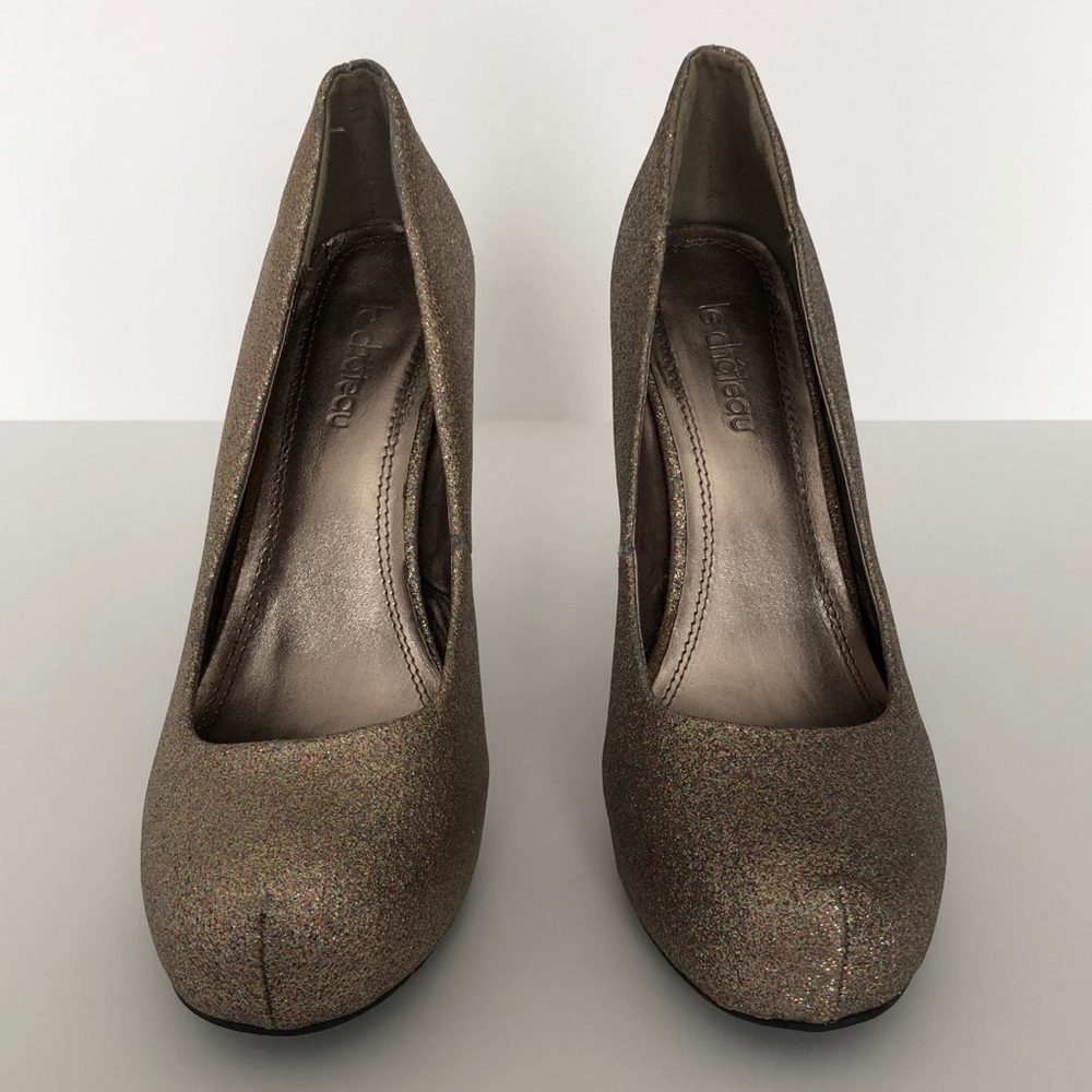 Champagne/Sparkle Heels
